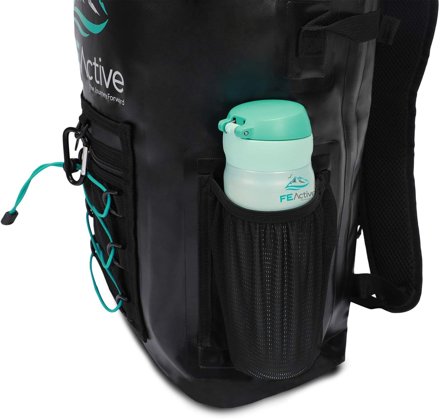 FE Active Dry Bag Waterproof Backpack - 20L Eco Friendly Hiking Backpack. Wet Bag for Camping Accessories & Fishing Gear. Great Travel Bag, Beach Bag for Kayak & Boating | Designed in California, USA