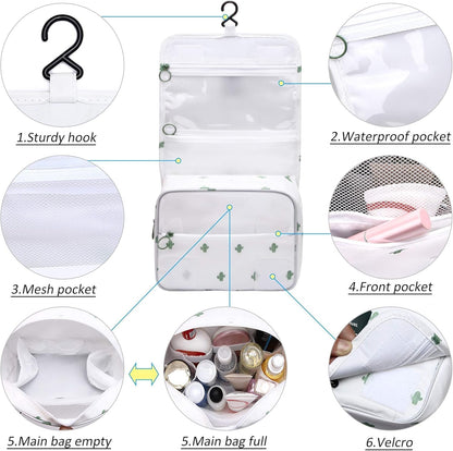 Hanging Toiletry Bag for Travel Cosmetic Makeup Organzier Waterproof Bathroom Shower Bag for Women and Men Cactus (Cactus, 23 * 18.5 * 8.5CM)
