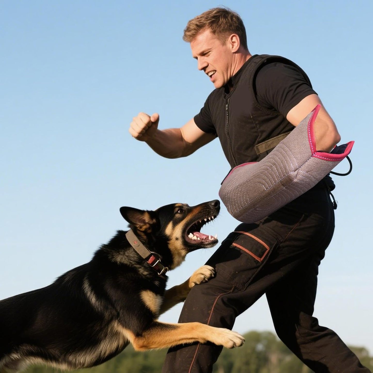 Nuytghr Dog Training Arm Bite Sleeve, Professional Bite Protection Gear 12.99x7.87x5.51 inches, Foldable Comfort, Puppy Toy, Outdoor Exercise & Play Activities, Workout Equipment for Dogs