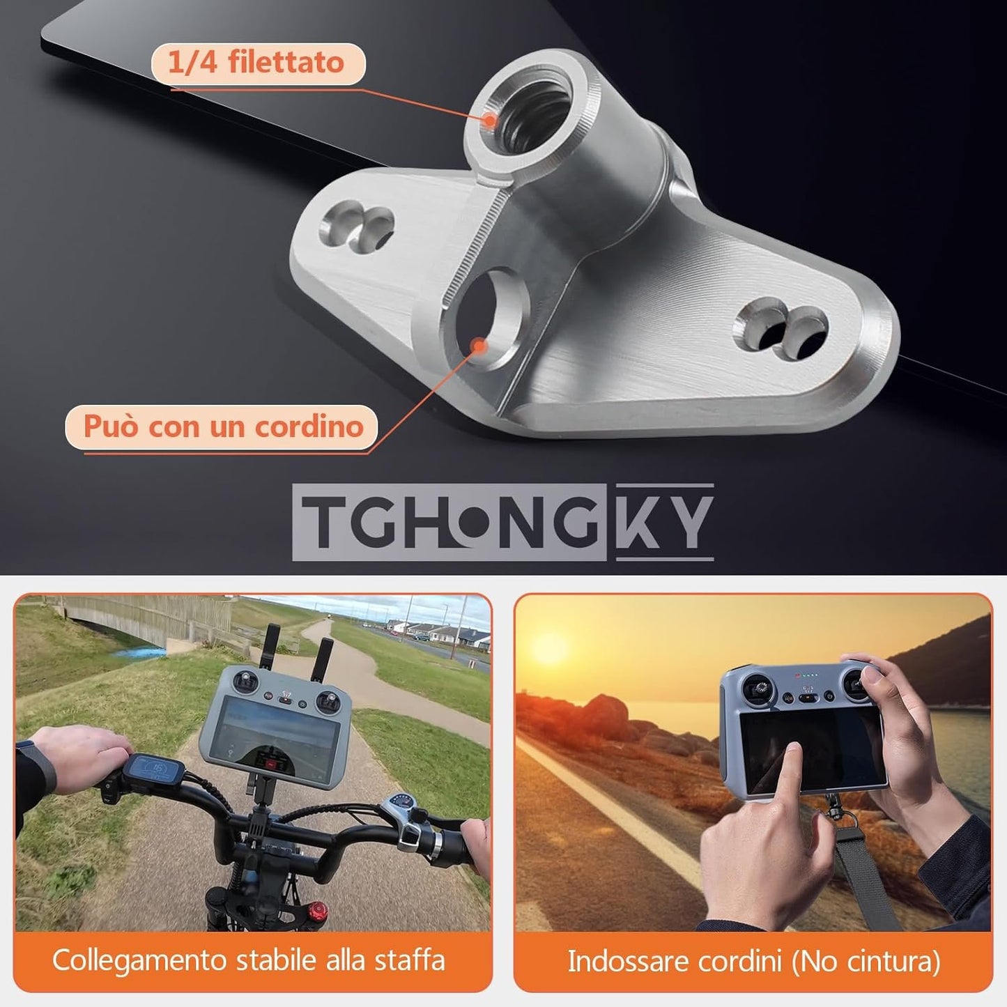 TGHongKy Bicycle Adapter Tripod for RC RC2 Bicycle Mount for DJI Mavic 3/Mavic 3 Pro/Mini 3/Mini 3 Pro Bicycle Bracket for DJI Air 3/Mini 4 Pro
