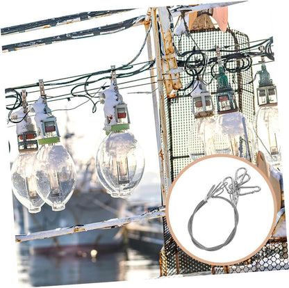 LIFKOME Security Cable Lock Loops 6pcs Stainless Steel Wire Rope 2.0mm Thick 480mm Long for Luggage Stage Lights Safety Cable