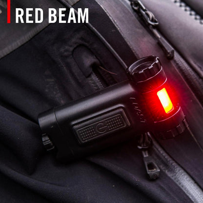 Coast HX4 80 Lumen Dual Color (White & Red) Magnetic LED Clip Light with Beam Rotation, Black