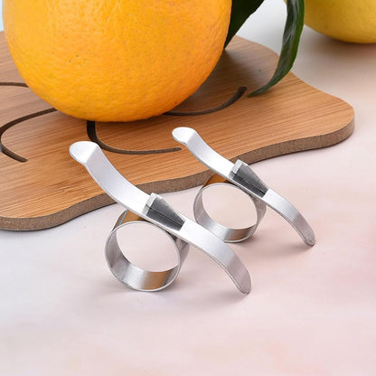 YUEMING 2 Pieces Orange Peelers Fruit Peelers Peeling Tool Citrus Peeling Citrus Remover Stainless Steel Slicer Kitchen Gadget for Orange