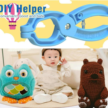 Gupcaqosjw Safety Eye Tool, Safety Eye Tool Pliers Auxiliary Tool, Eye Installation Tool, Doll Making Supplies for Washers, Stuffed Animal Eyes