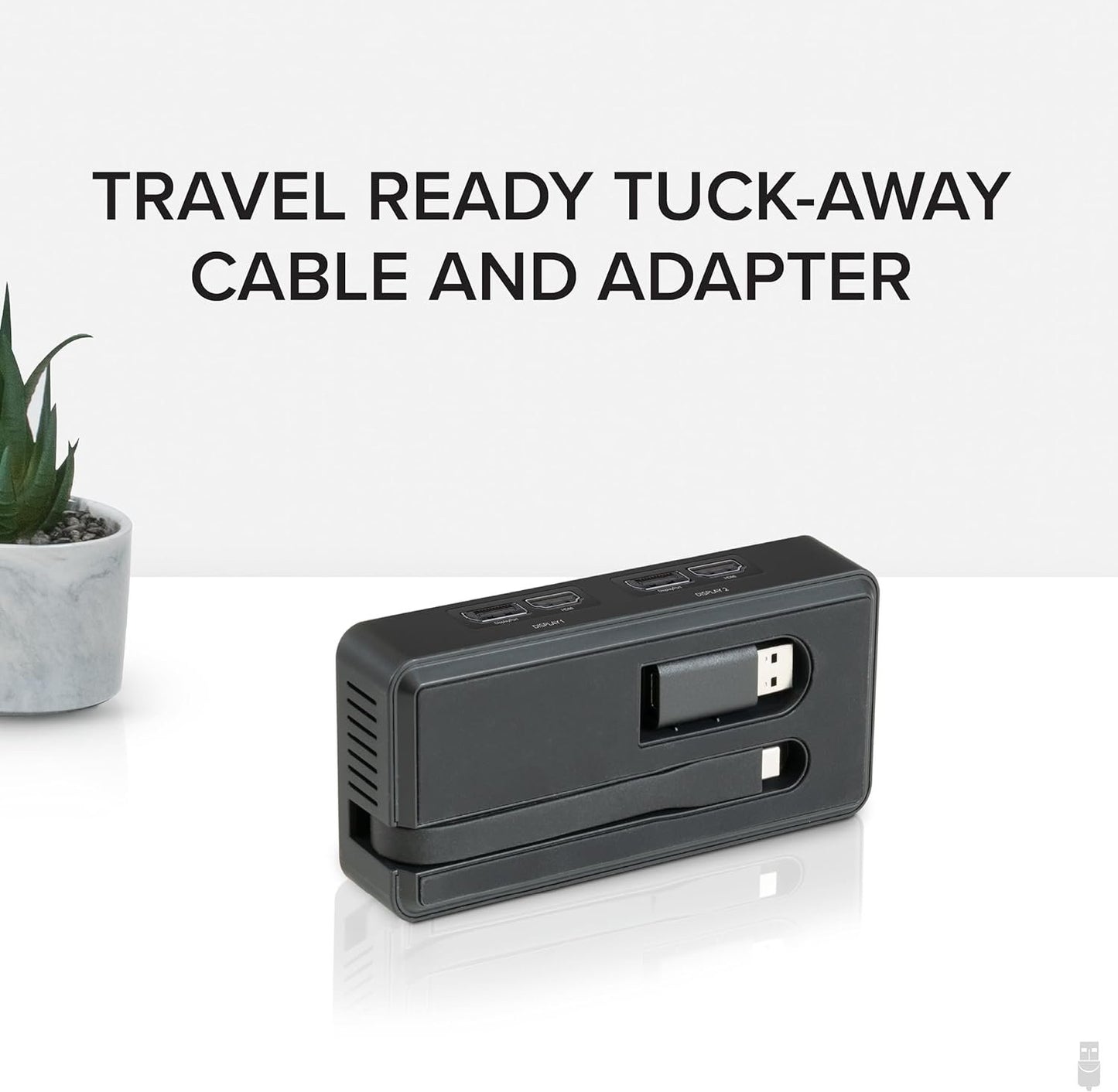 Plugable 4K DisplayPort and HDMI Dual Monitor Adapter for USB 3.0 and USB-C, Compatible with Windows and Mac