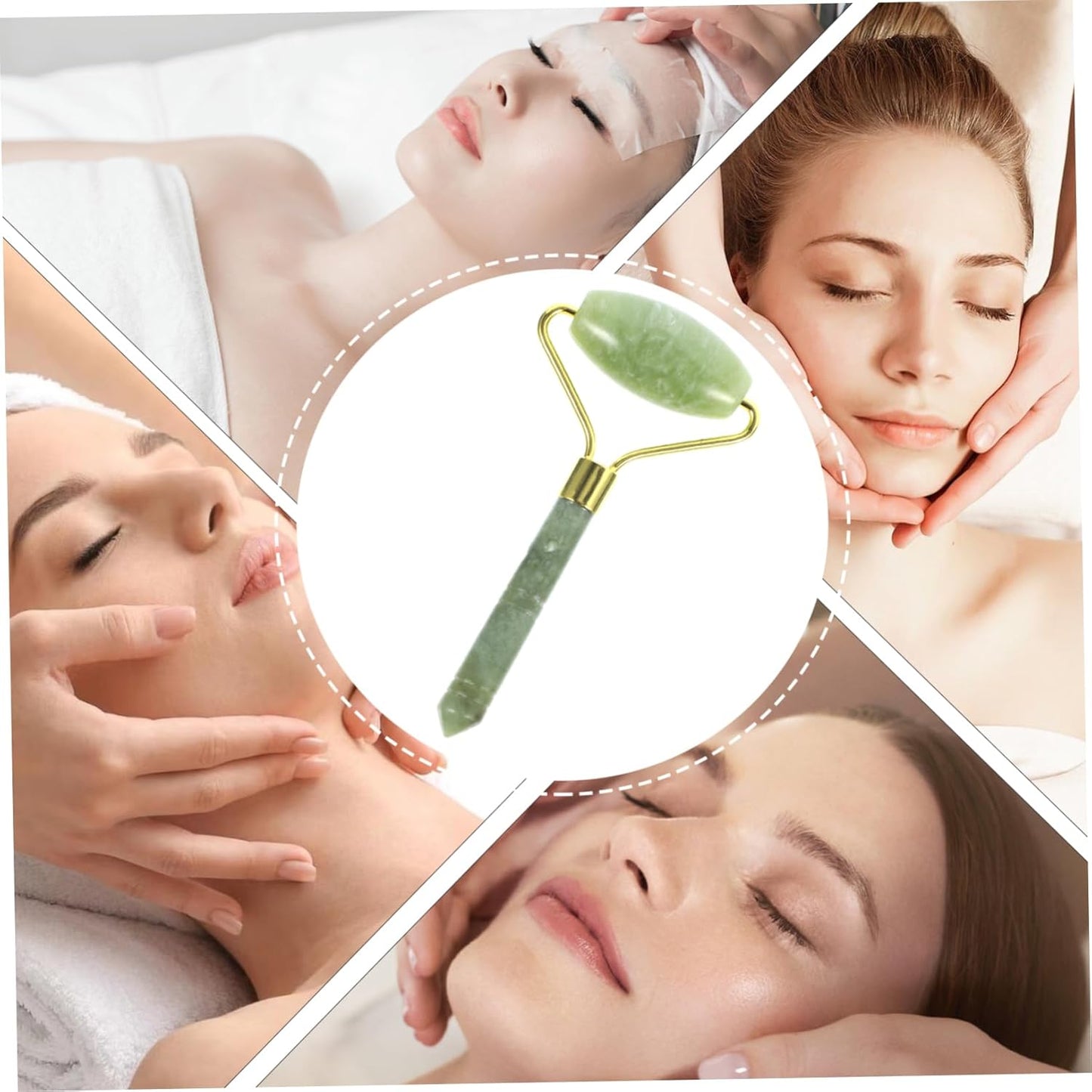 WOFASHPURET Aging Jade Roller Skin Care Massager for Face Puffiness Relief Comfortable Grip Face Massage Tool for Redness Migraine Relief present for Friends and Family