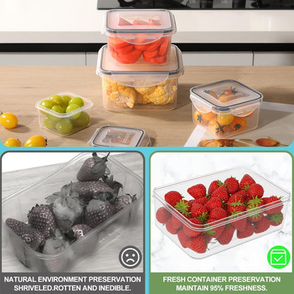 KUMD 50-Piece Large Airtight Food Storage Containers with Lids | Leakproof Meal Prep Containers for Kitchen, Freezer | BPA-Free, Stackable & Microwave Safe | 25 Containers + 25 Lids