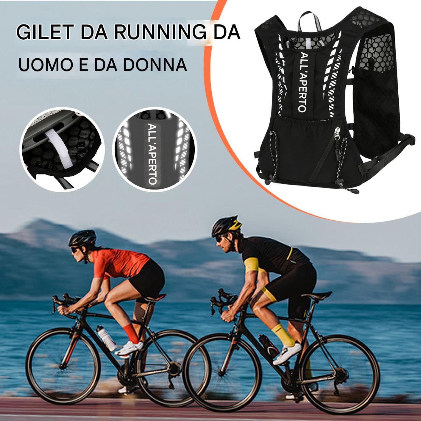 Running Vest, Chest Phone Holder, Reflective Sports Gear, Adjustable Fitness Vest, Breathable Workout Harness, Lightweight Training Accessory Ideal For Jogging, Gym, Hiking