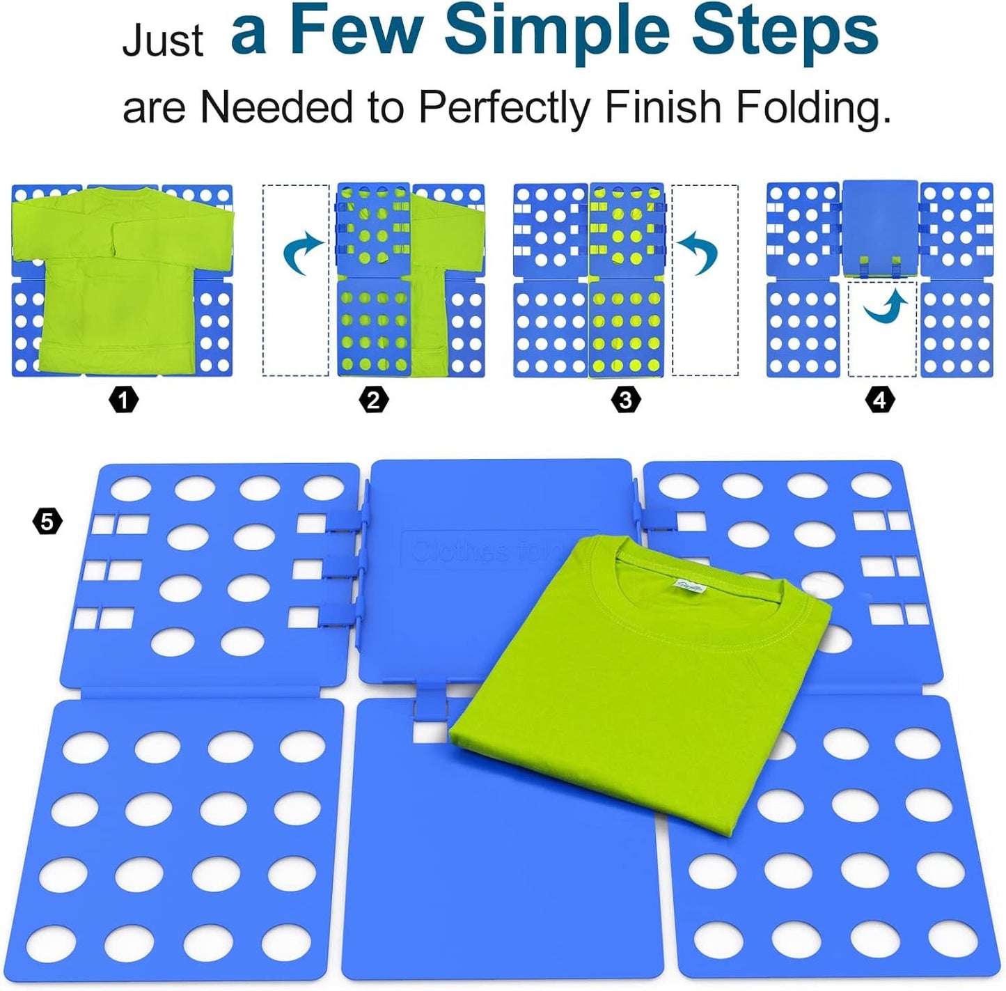 Geniusidea Shirt folding Board Tshirt Folding Board t Shirt Folder Clothes Plastic Laundry Room Organizer