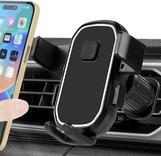 AXFEE Car Phone Holder, Universal Car Phone Holder Fits 4-7 Inch Phones, 360 Degree Rotation Flexible Car Phone Holder, Upgraded Hook and Release with One Button
