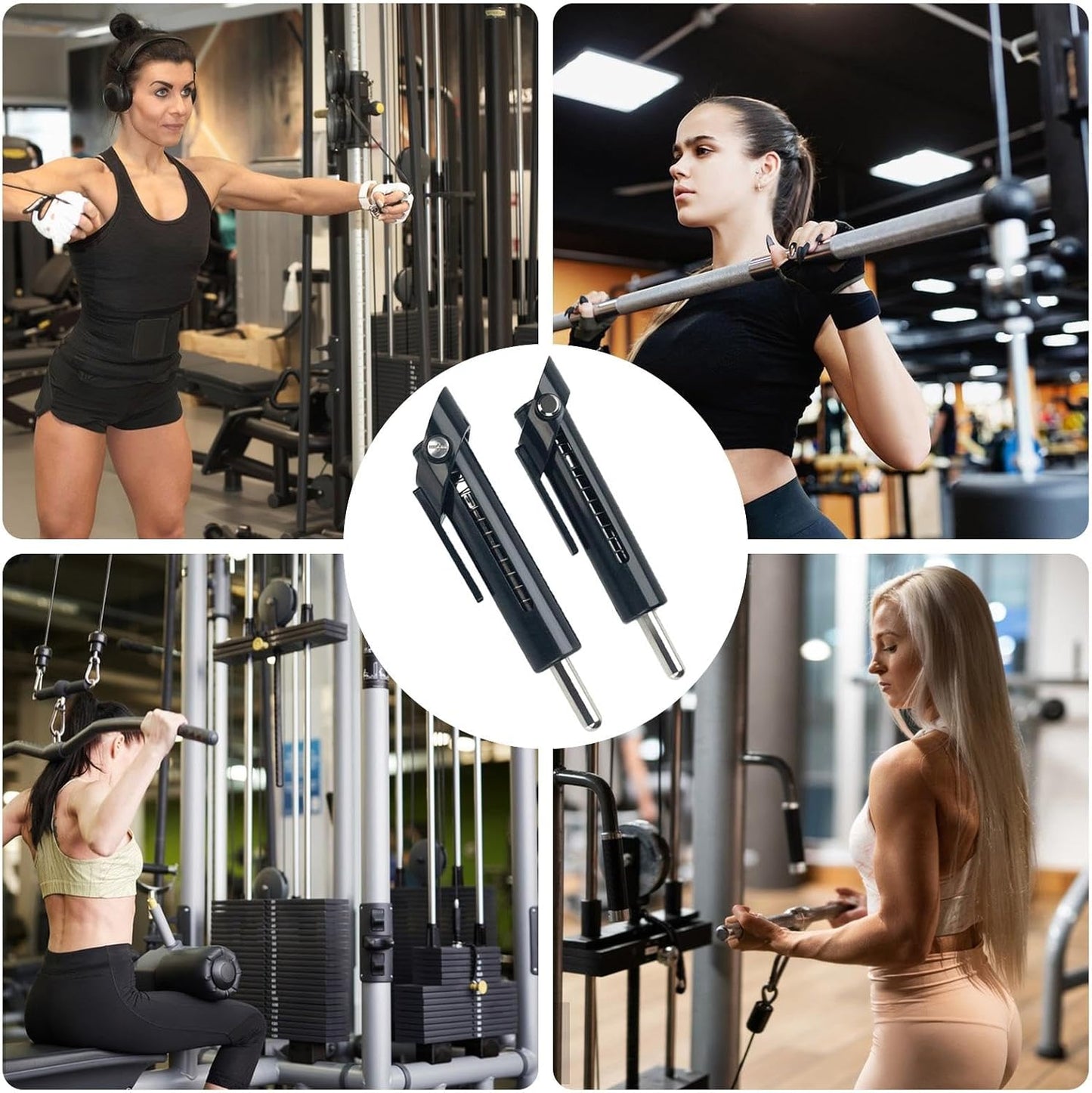 Drop Set Pins Gym | Heavy-Duty Steel Fitness Weight Stack Pins Home Gym Replacement Parts,Sturdy Exercise Machine Parts Drop Set Pins for Strength Training Equipment
