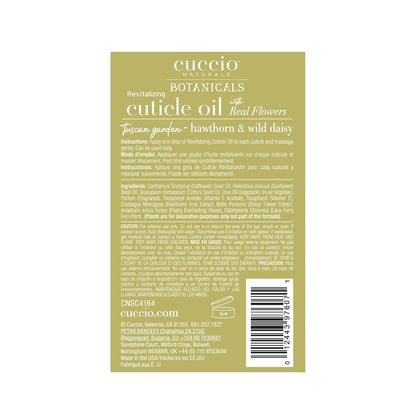 Cuccio Naturale Italian Garden Collection Revitalizing Cuticle Oil – Tuscan Garden with Hawthorn & Wild Daisy – Hydrating and Nourishing Cuticle Oil for Stronger, Healthier Nails – 2.1 oz