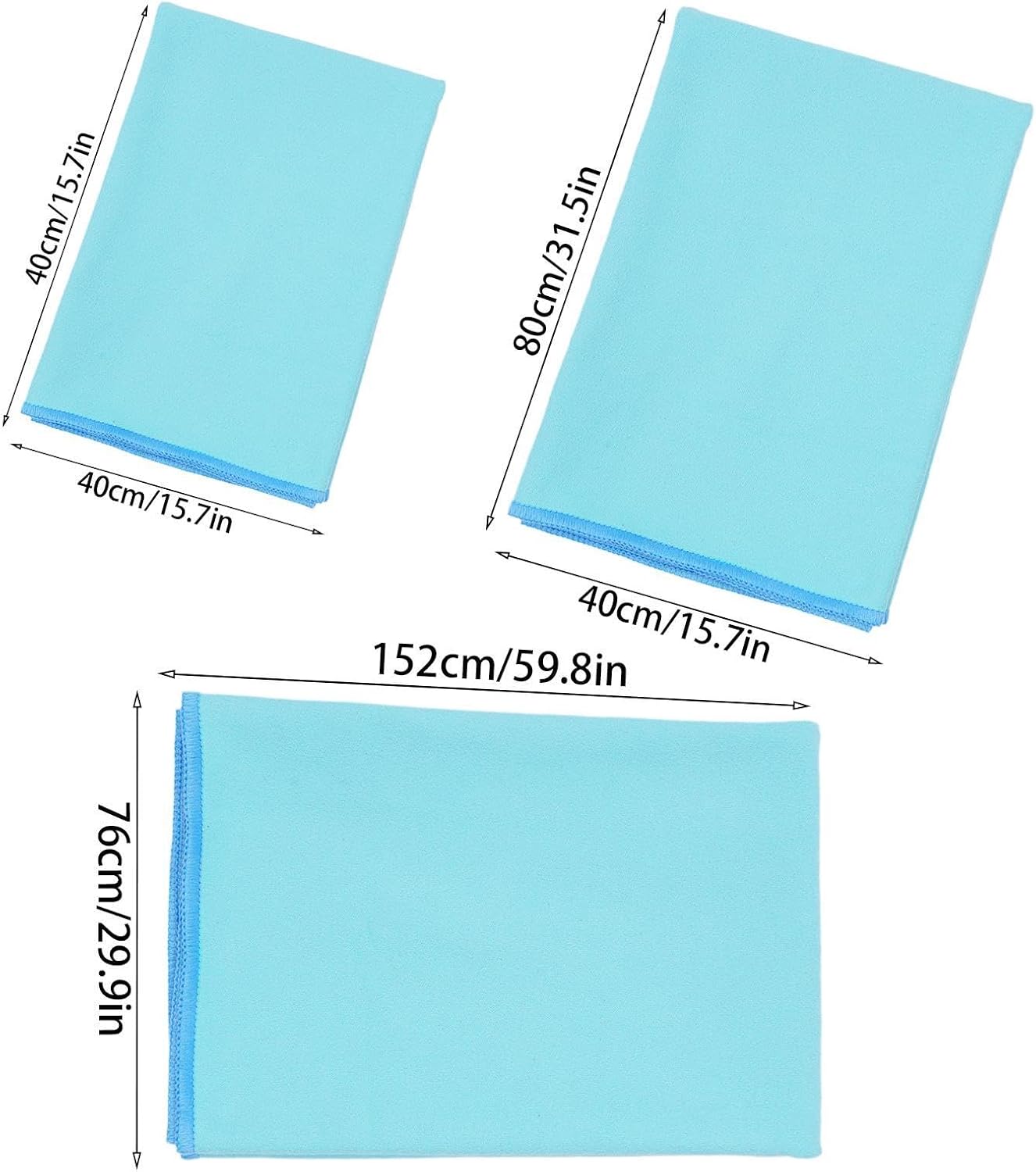 Microfiber Gym Towel, Quick Drying Workout Towel, 3x Absorbent Cleaning Supply, Post Workout Gear, Sweat Towels, Ideal for Fitness Routines, Or Sports Activities, 29.92x59.84 Inch