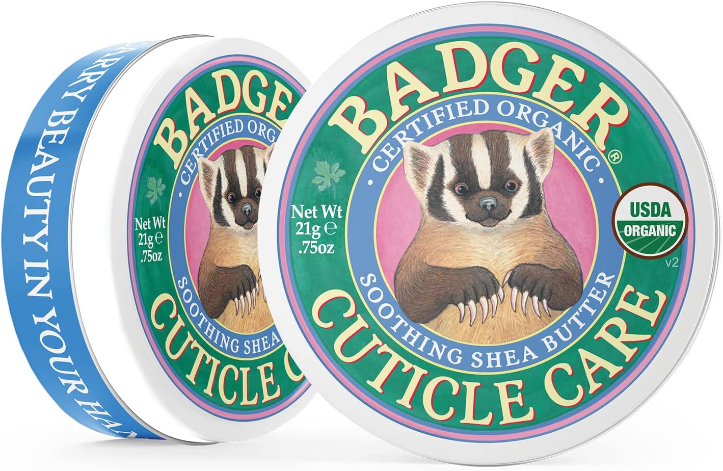 Badger - Cuticle Care, Soothing Shea Butter Cuticle Balm, Certified Organic, Nourish and Protect Cuticles and Nails, Fingernail Care, Protect Dry Splitting Cuticles, 0.75 oz