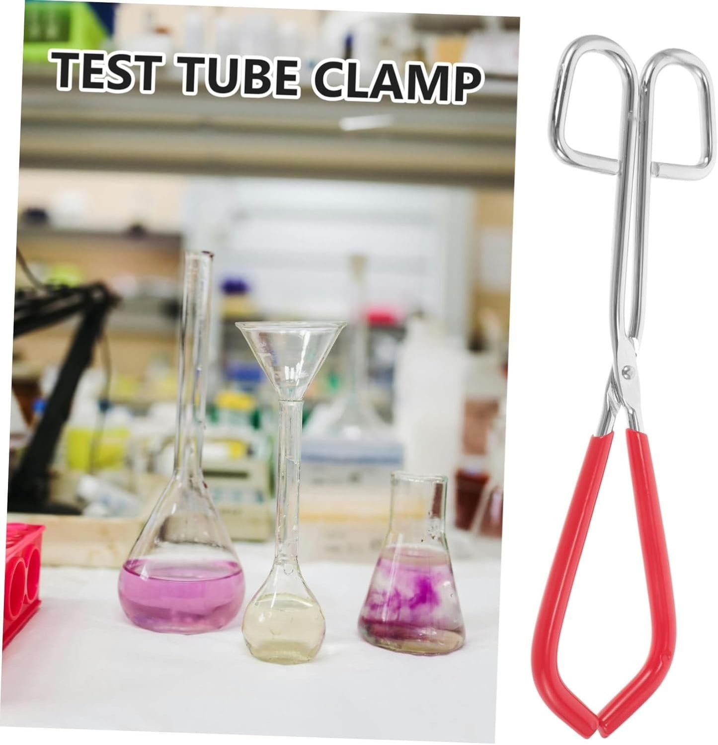 HEALEEP Flask Clamp Test Tube Clip Lightweight Laboratory Clamp Holder for Securely Holding Test Tubes and Flasks Essential for Experiments and Laboratory Use