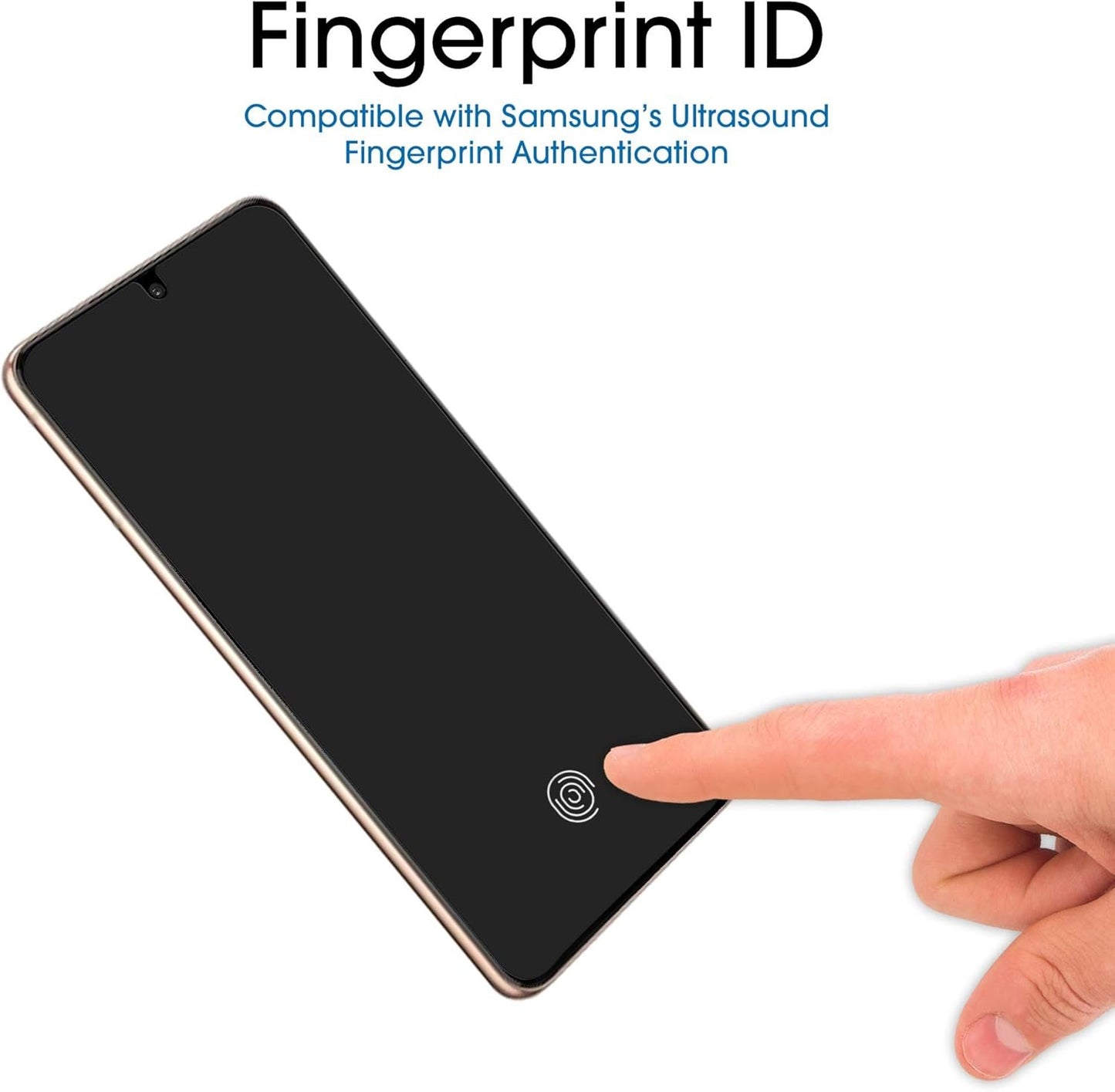 amFilm (2 Pack) Screen Protector for Samsung Galaxy S21 (6.2 Inch), Case Friendly (Easy Install) Hybrid Film Compatible with Fingerprint Sensor (2021)