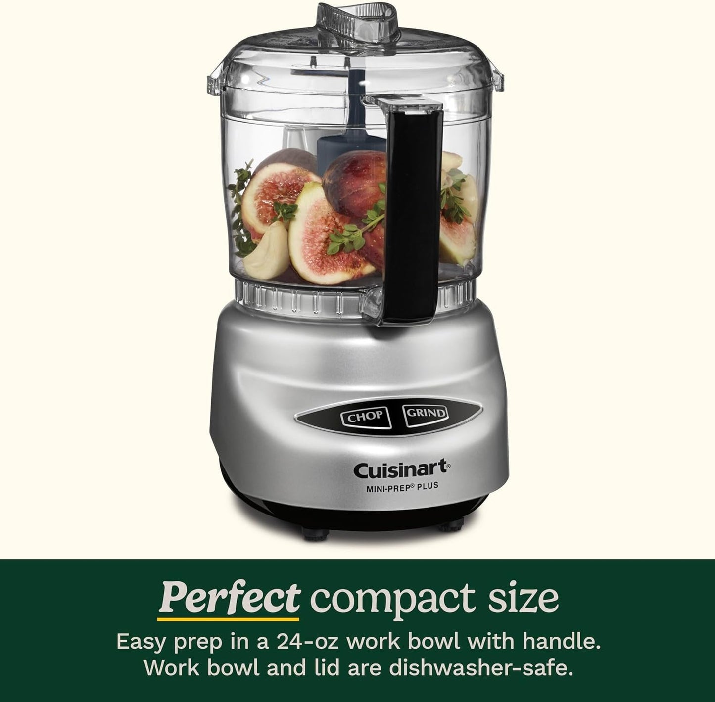 CUISINART DLC-2ABC Mini-Prep Plus Food Processor Brushed Chrome & Nickel, 3 Cup