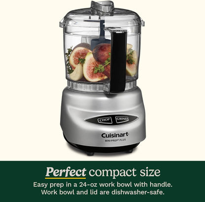 CUISINART DLC-2ABC Mini-Prep Plus Food Processor Brushed Chrome & Nickel, 3 Cup