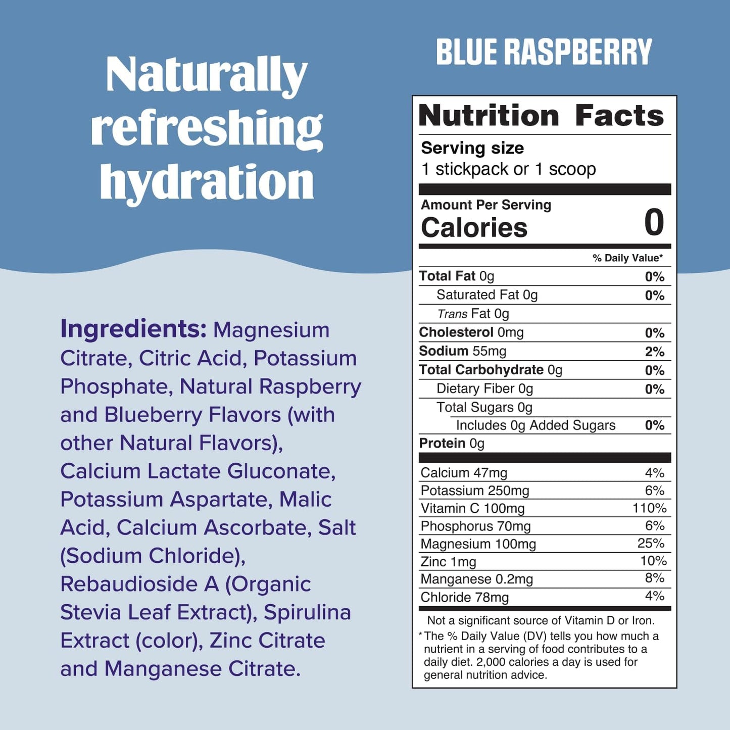 Ultima Replenisher Electrolyte Hydration Powder, Blue Raspberry, 30 Servings - Sugar Free, 0 Calories, 0 Carbs - Gluten-Free, Keto, Non-GMO, Vegan, with Magnesium, Potassium, Calcium