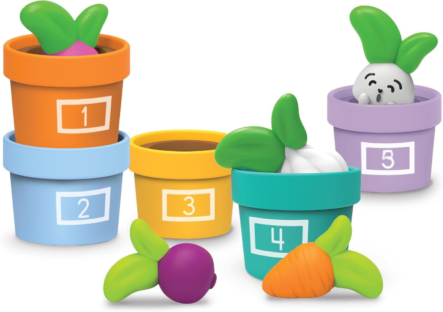 Learning Resources Hide and Seek Vegetable Garden - Eco Friendly Toddler Learning Toys, Preschool Toys for Kids Ages 18+ Months, Montessori Food Toys, Garden Toys, Green Toys