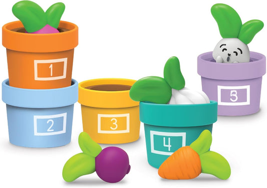 Learning Resources Hide and Seek Vegetable Garden - Eco Friendly Toddler Learning Toys, Preschool Toys for Kids Ages 18+ Months, Montessori Food Toys, Garden Toys, Green Toys