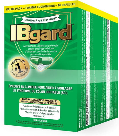IBgard®, Natural Health Product for the relief of IBS Symptoms, 96 capsules