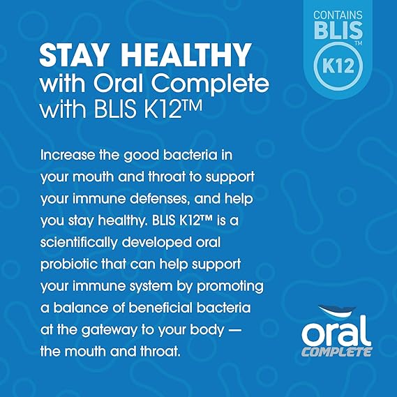 Oral Complete 11-in-1 Dental Probiotics, Bad Breath Treatment Halitosis Tonsil Stone with Non-GMO with BLIS K12, Ashwagandha and Collagen, 120 Capsules