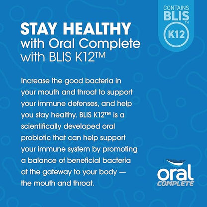 Oral Complete 11-in-1 Dental Probiotics, Bad Breath Treatment Halitosis Tonsil Stone with Non-GMO with BLIS K12, Ashwagandha and Collagen, 120 Capsules