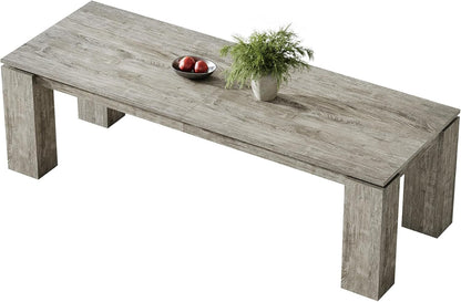 Tribesigns 86-Inch Large Dining Table for 8 People, Wood Farmhouse Kitchen Table with Thick Legs for Dining Rooms, Restaurants