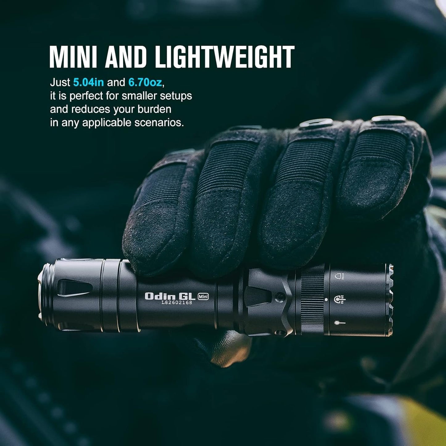 OLIGHT Odin GL Mini 1000 Lumens Rechargeable Tactical Flashlight, Picatinny Rail Mounted Light with Green Beam and White LED Combo, Dual-Button Remote Pressure Switch Flashlight for Hunting, Outdoor