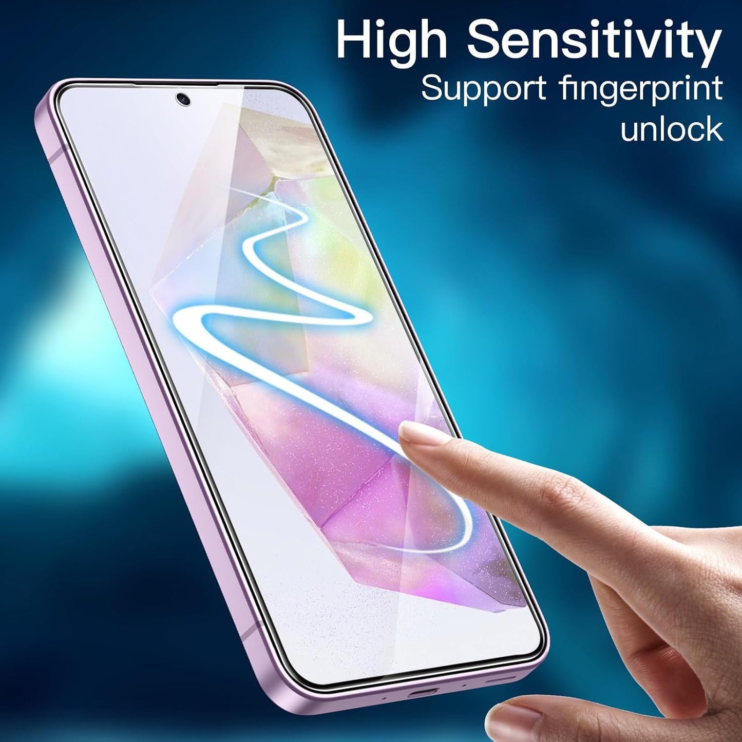 JETech Screen Protector for Samsung Galaxy A35 5G 6.6-Inch, 9H Tempered Glass Film, Anti-Scratch, HD Clear, 3-Pack