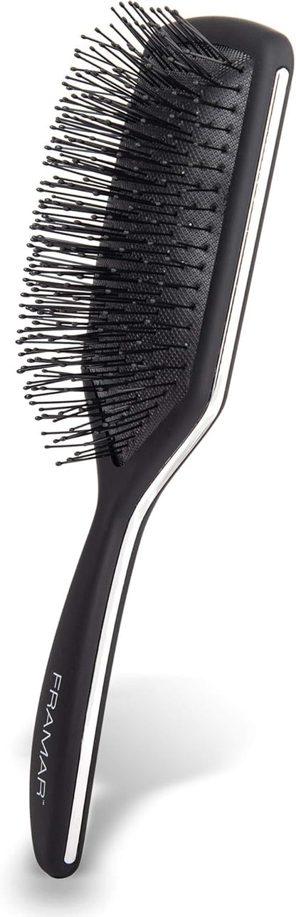 Framar Detangler Brush, Paddle Brush – Elegant Detangling Brush, No more Tangles Hair Brush – Hair Brushes for women, men and children (Black)