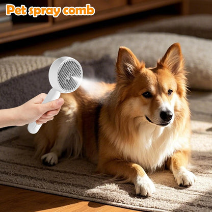 Shedding Cat Brush, Dog Grooming Brush, 7.8x3.35x2.05 Inches Sturdy & Built in Spray Function, Puppy Comb With Own Cleaning Button for All Pets This Hygiene Tool is a Must Have