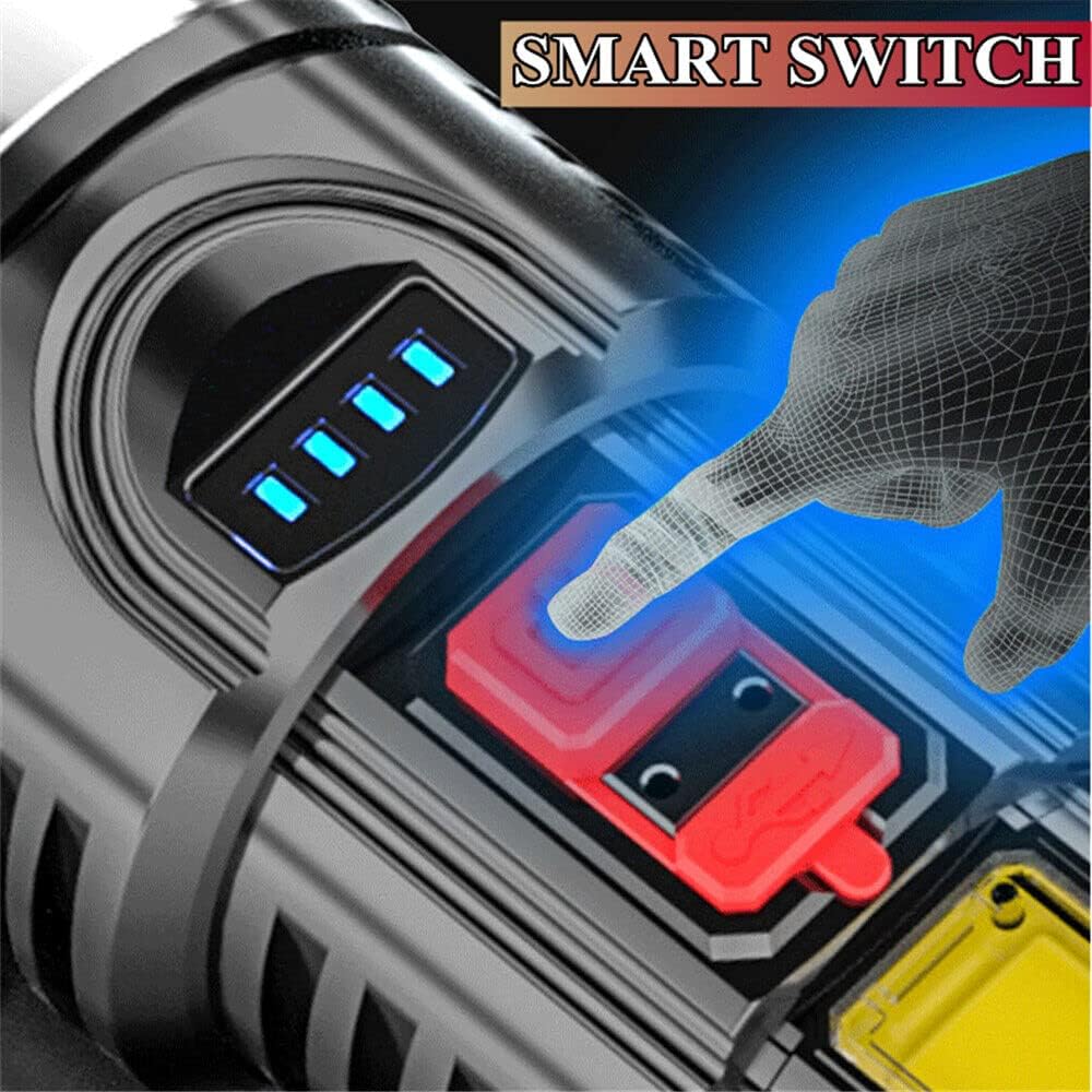 Super Bright 1000000lm Torch 6 Led Flashlight USB Rechargeable Tactical Light (1PCS)