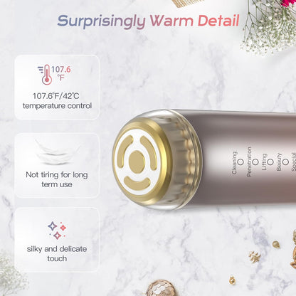 IBORRIA LED Therapy Wand, Facial Radio Frequency Device, 6 in-1 High-Frequency EMS Facial Device with R-F Function, Anti-Aging Anti-Wrinkle Facial Massager, Deep Cleansing at Home for Skincare
