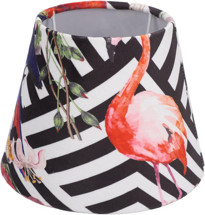 Velvet Exquisite Conical Decorative Lampshade E14 E27 Lamp Compatible Warm Lighting Cozy Ambience Home Hotel Bedroom Study Library (Bird)