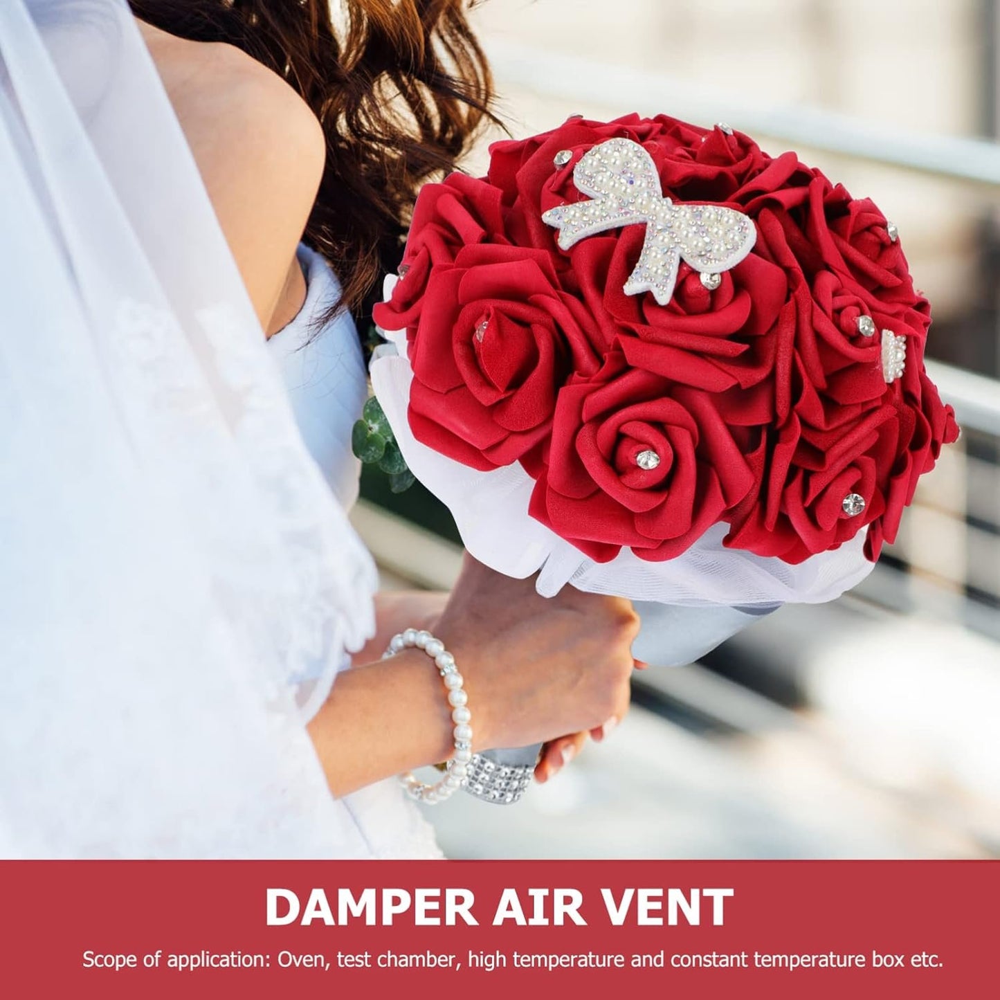 Baluue Wedding Bouquets for Bride Bridesmaid, Artificial Roses Flowers Wedding Decoration Centerpieces Home Decor