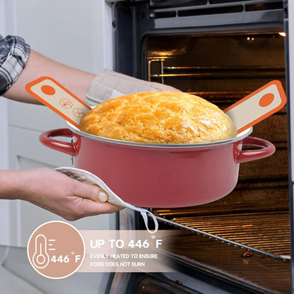 Silicone Bread Sling for Dutch Oven, 2 PCS Non-Stick, Easy Clean & Reusable Bread Baking Mat with Long Handles, Sourdough Tools for Transfer Sourdough Bread(Oval & Round)