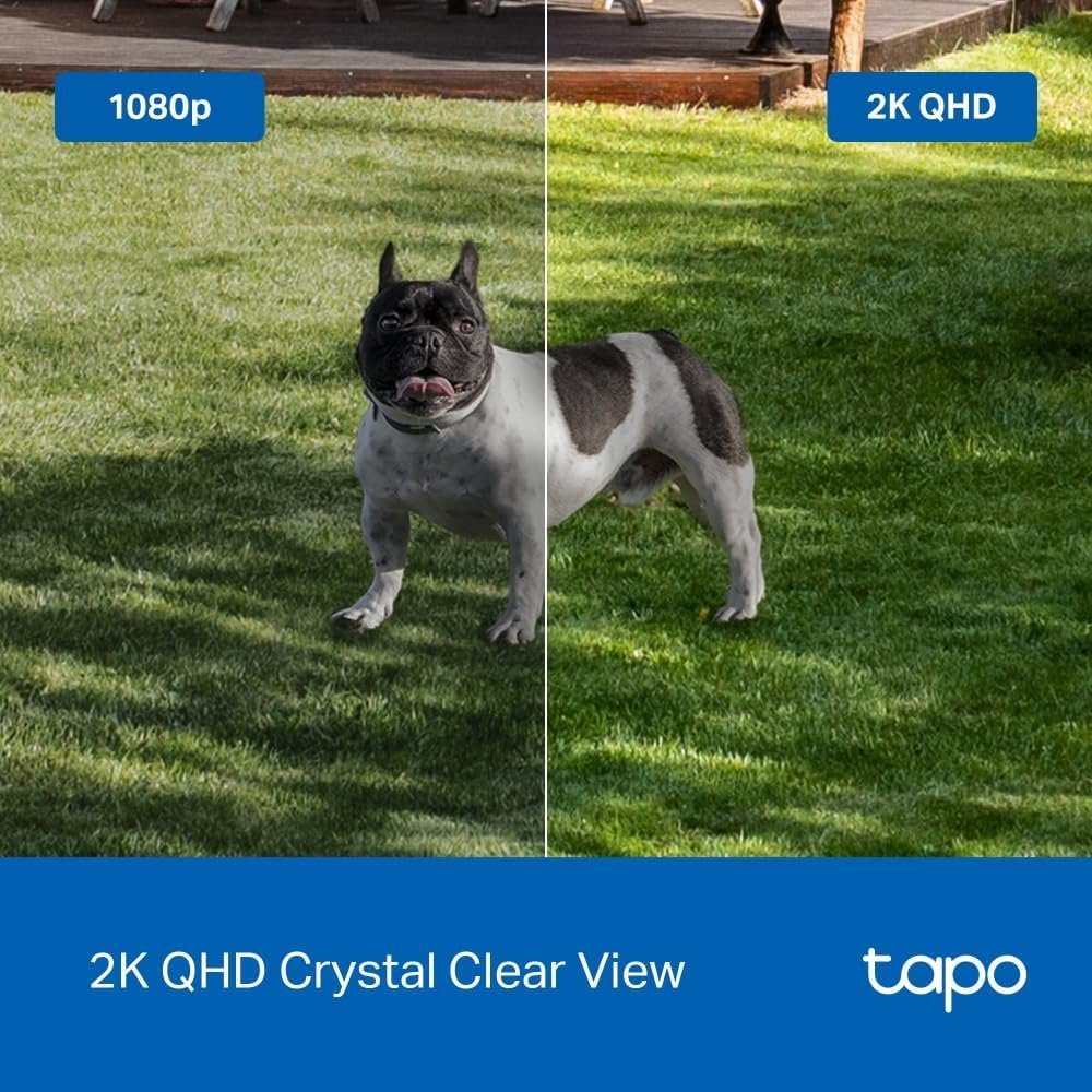 TP-Link Tapo Smart Wire-Free Indoor/Outdoor Security Camera, AI Detection, 10000mAh Battery, 2K QHD, Color Night Vision, 150Â° Super Wide FOV, IP66, Tapo Solar Panel Supported (Tapo C425(4-pack)V1.20)