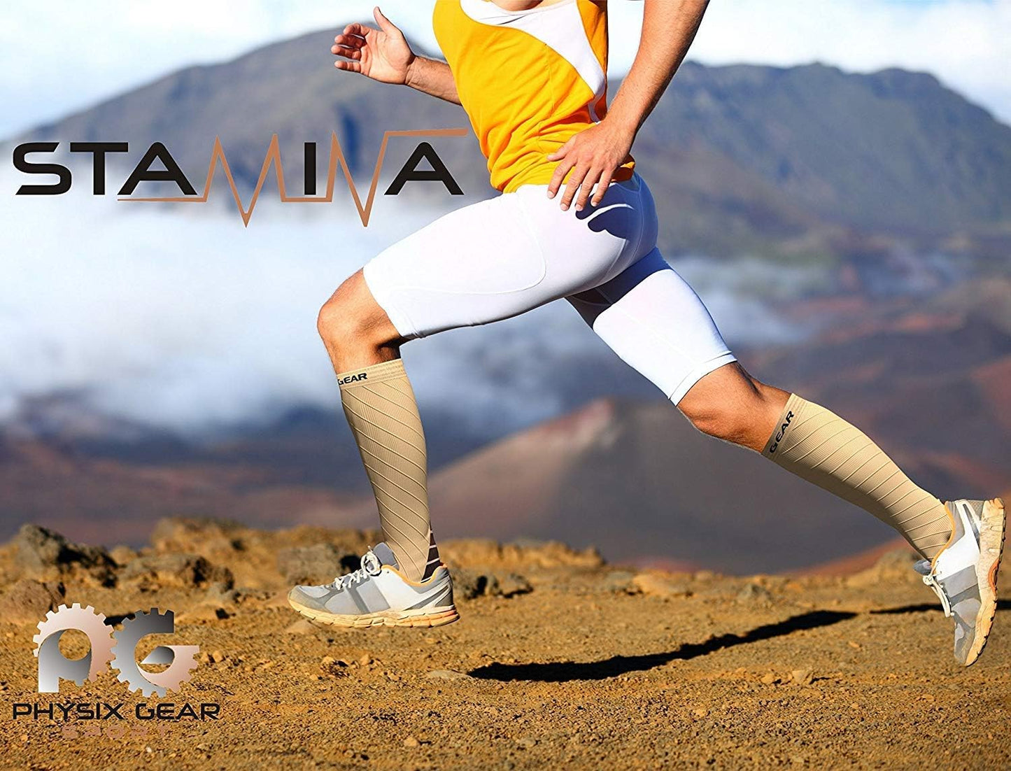Physix Gear Compression Socks 20-30 mmHg - Men & Women - Running, Nurses, Shin Splints, Flight, Travel (-)