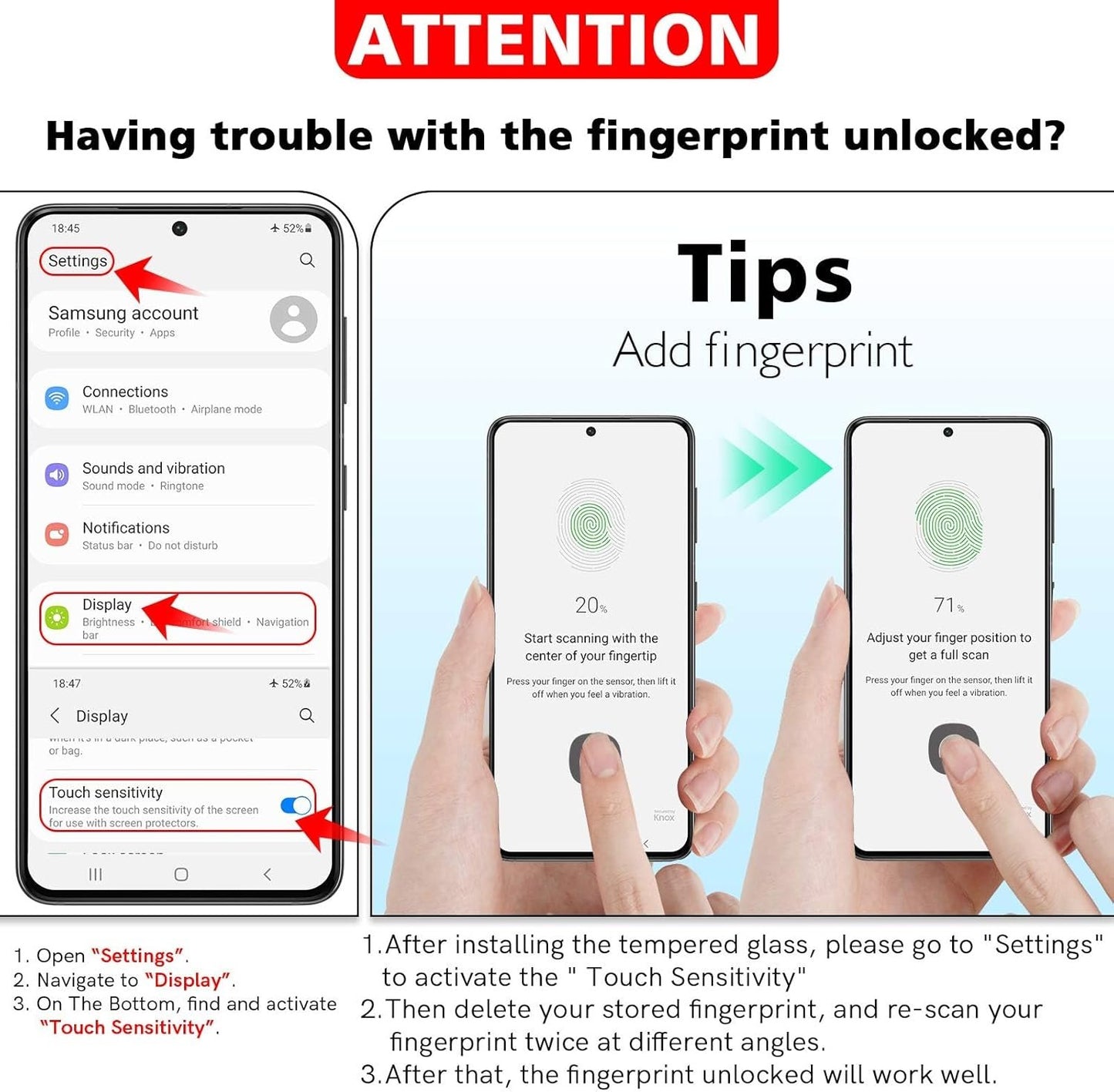 LK 3 Pack Screen Protector for Samsung Galaxy S21 Ultra, Self-Healing TPU Film, Anti-Scratch, No Bubble, Touch Sensitive, Support In-Display Fingerprint Scanner, Alignment Tool Included
