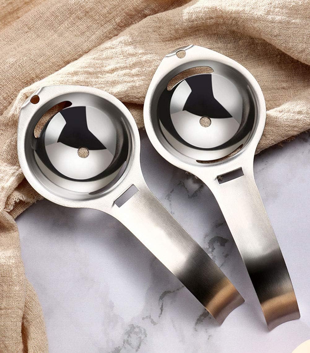 Stainless Steel Egg White Yolk Separator,Food-grade Safety Material Egg Divider Egg Yolk Separator Spoon Kitchen Tool,baking gadgets, egg extractor