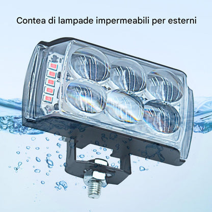 shjxi Motorcycle Driving Lights, LED Spotlight Beam, High Powered 2000 Lumen Output, Waterproof Shock Resistant Housing, Night Riding Visibility for Touring Safety