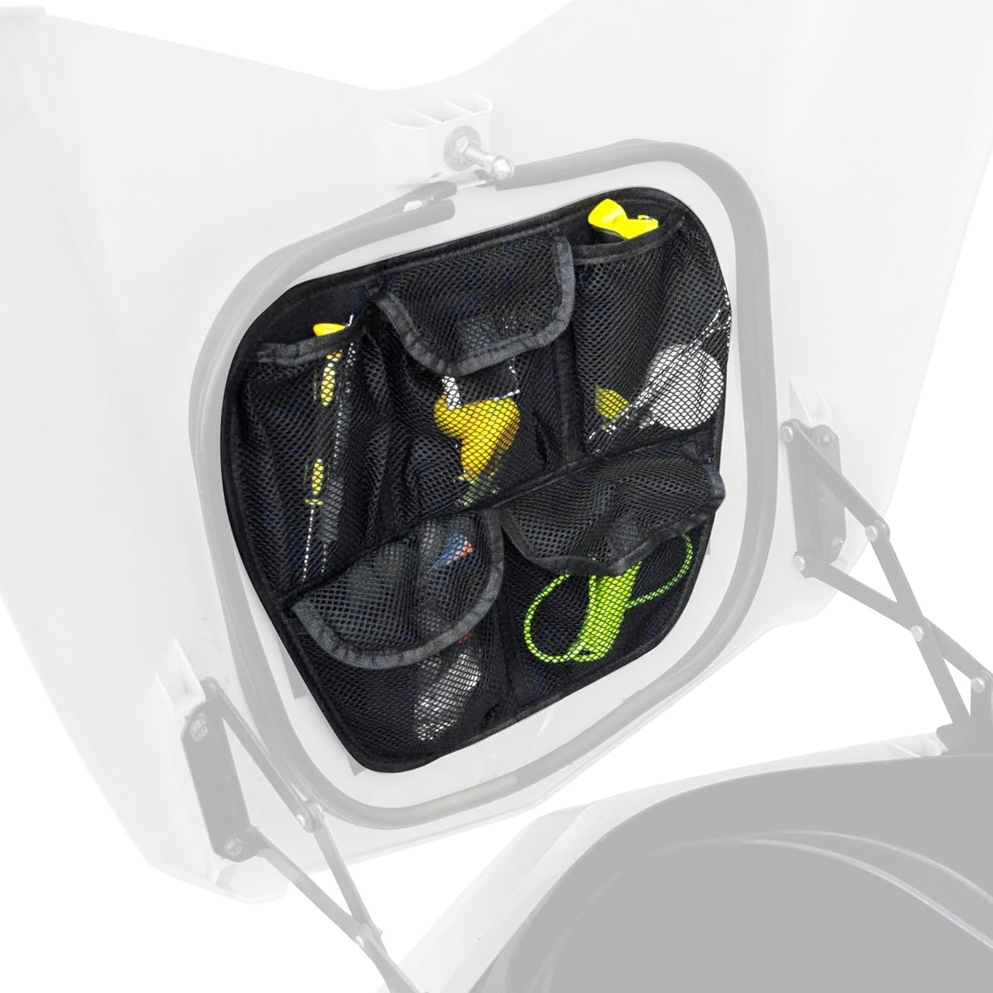 Front Trunk Lid Organizer Fit for Can Am Spyder F3 F3S F3T F3L 2015-2025 Removable 5 Mesh Pocket Luggage Storage Bag (Black)