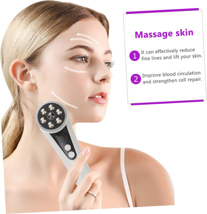 Generic Beauty Instrument Face Facial Massage Device Remover Kit Mask Cosmetics Massager Wrinkle Skincare Facial Tools Skin Care Tools Facial Massage Tool Beauty Device Abs White