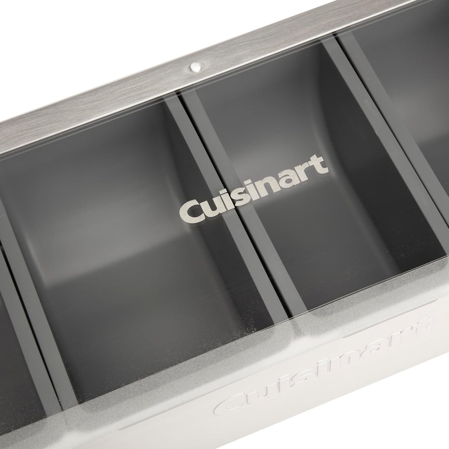 Cuisinart CPS-617A CPS-617 Condiment & Topping Station, Food Containers with Translucent Lid, 18-Piece