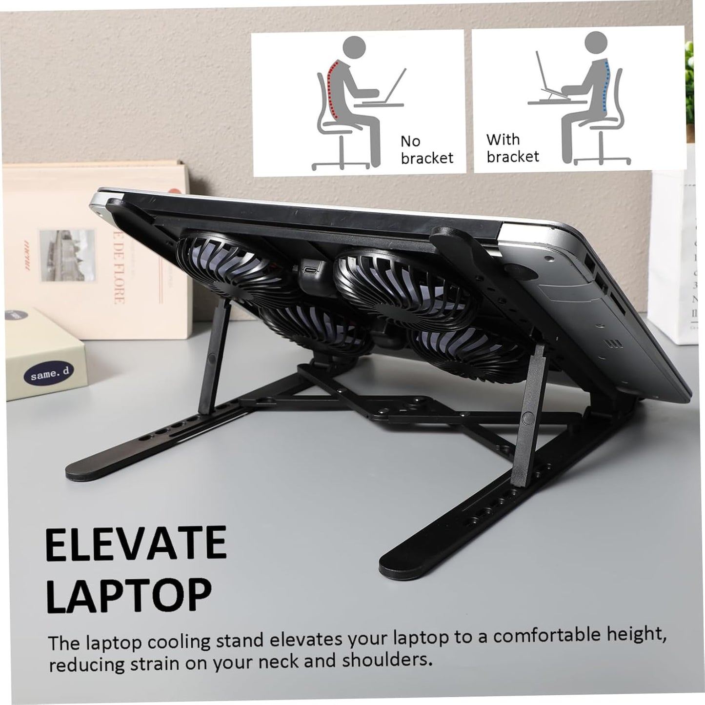 Veemoon Radiator Bracket Fan Laptop Stand Cooling Pad for Laptop Cooling Pad for Gaming Laptop Cooling Pad Laptop Computer Stand for Laptop Computer Holder for Laptop