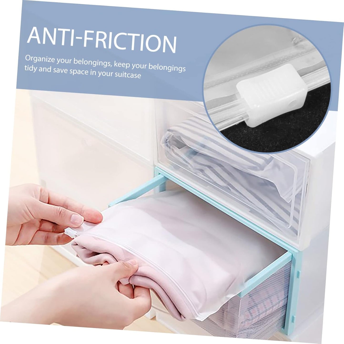 Yardenfun 10pcs Travel Storage Bags Zipper Sealed Packing Pouches for Clothes Socks and Underwear Transparent Design for Easy Organization and Suitcase Packing