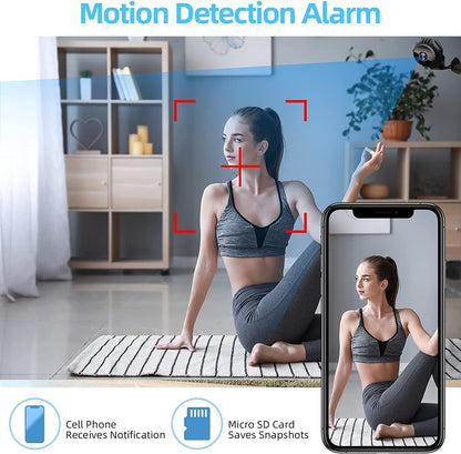 Mini Spy Camera 1080P HD Hidden Camera - Portable HD Small Nanny Cam with Night Vision and Motion Detection - Built-in Battery - Covert Security Camera for Home/Office/Indoor/Outdoor