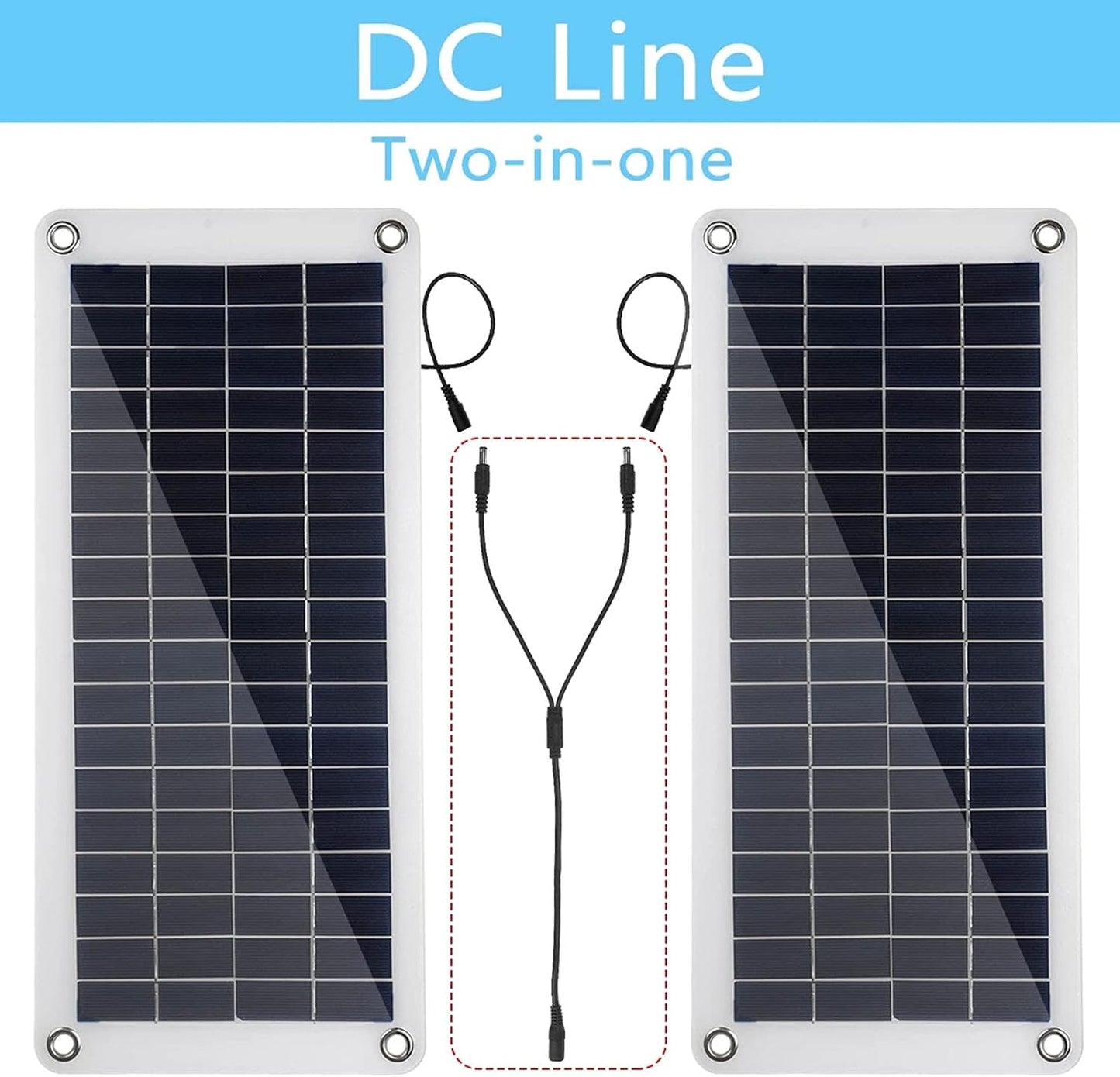 2Pcs 250W/500W Solar Panel Kit 12V USB with 100A Controller Flexible Monocrystalline Solar Power System Charger for Car RV Boat Battery Charger